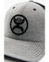 Image #2 - HOOey Men's O Classic Embroidered Logo Mesh-Back Trucker Cap, Charcoal, hi-res