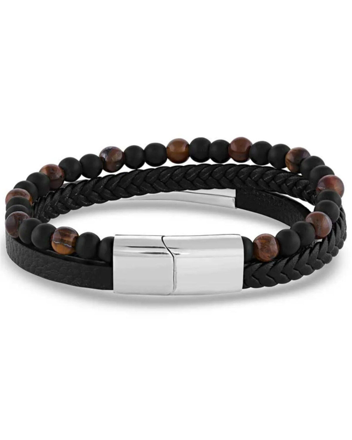 Image #2 - Montana Silversmiths Men's Copper Sky Layered Bracelet, Black, hi-res