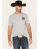 Howitzer Men's American Warrior Graphic Short Sleeve T-Shirt, Heather Grey, hi-res