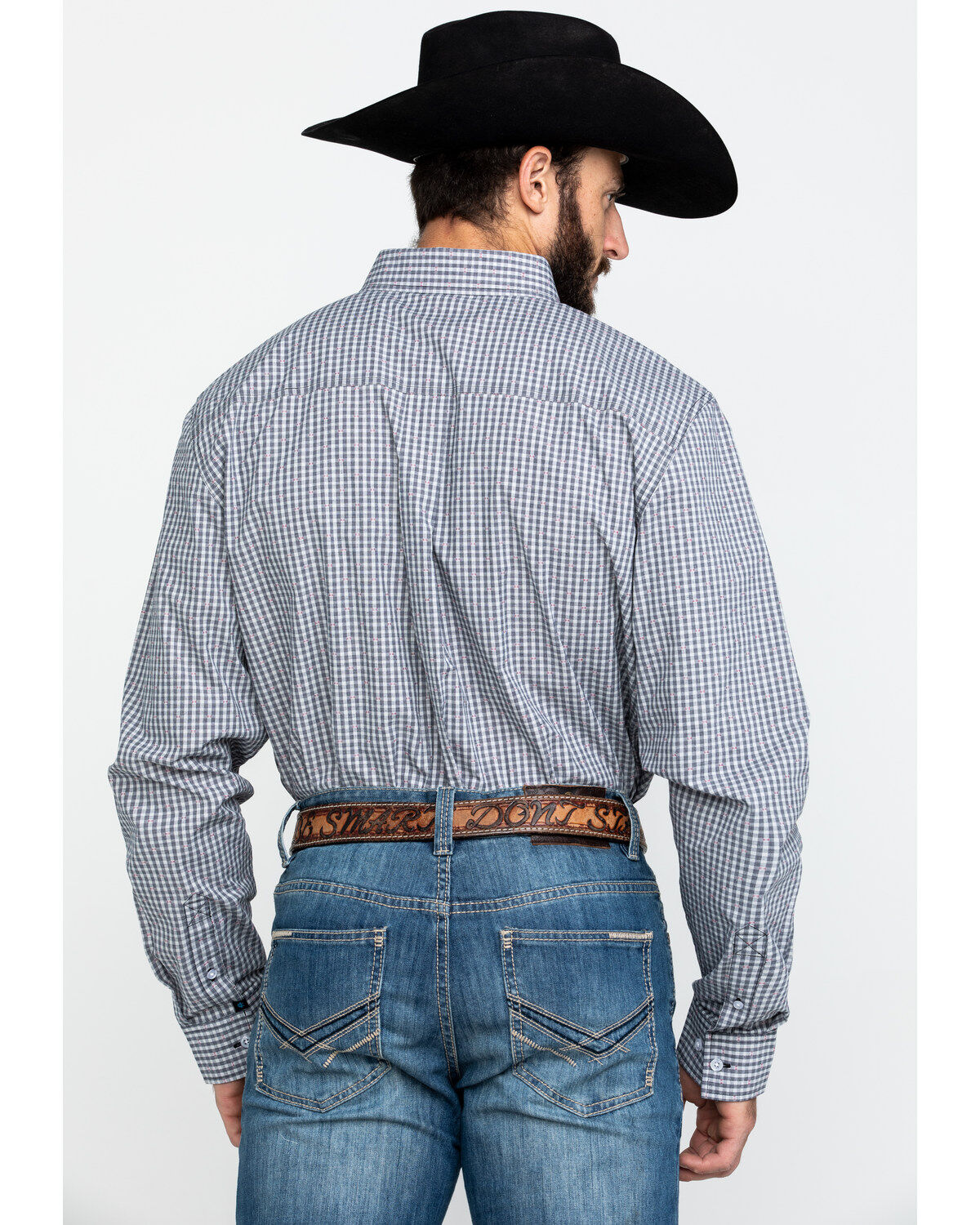 Image #2 - Cody James Core Men's Stonewall Small Plaid Long Sleeve Western Shirt, , hi-res