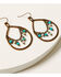 Shyanne Women's Mystic Skies Beaded Teardrop Hoop Earrings, Rust Copper, hi-res