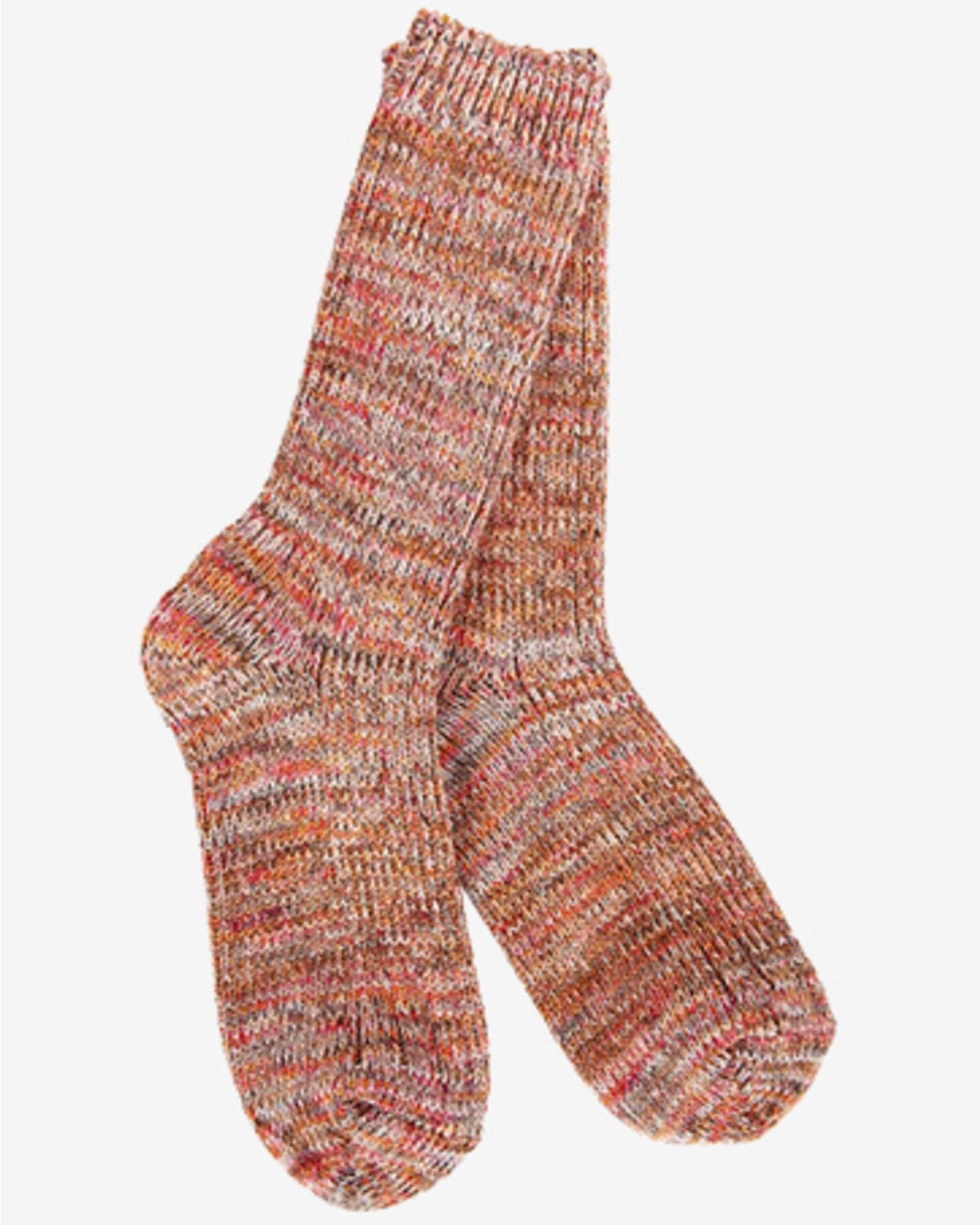 Image #1 - World's Comfiest Socks Women's Missoni Crew Socks, Russett, hi-res