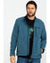 Wrangler Men's Trail Fleece Lined Zip Jacket , Heather Blue, hi-res