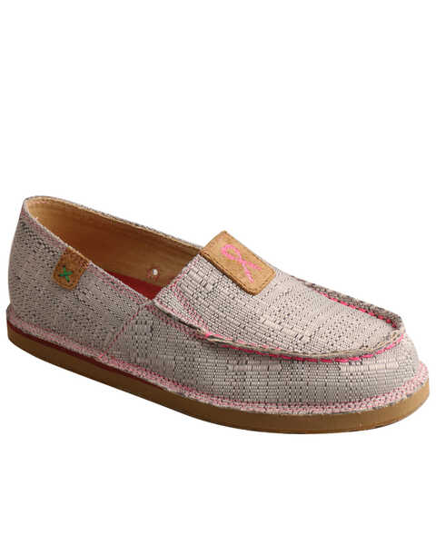 Image #1 - Twisted X Women's Tough Enough To Wear Pink Loafers - Moc Toe, Dark Grey, hi-res