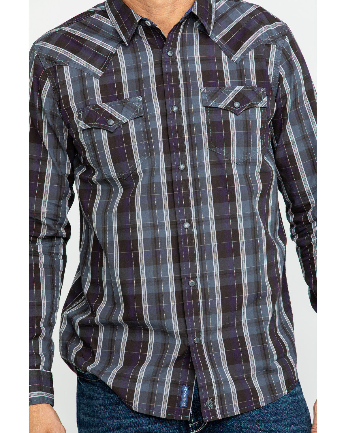 Image #4 - Moonshine Spirit Men's Arrowbear Med Plaid Long Sleeve Western Shirt , , hi-res