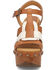 Image #4 - Dingo Women's Cosmo Wooden Wedge Sandals, Brown, hi-res