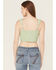 Image #4 - Rock & Roll Denim Women's Sleeveless Eyelet Corset Style Top, Jade, hi-res