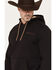 Image #3 - RANK 45&reg; Men's Desert Steer Embroidered Hooded Sweatshirt, Black, hi-res