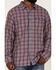 Image #3 - Brothers and Sons Men's Plaid Print Long Sleeve Button Down Western Shirt, Indigo, hi-res