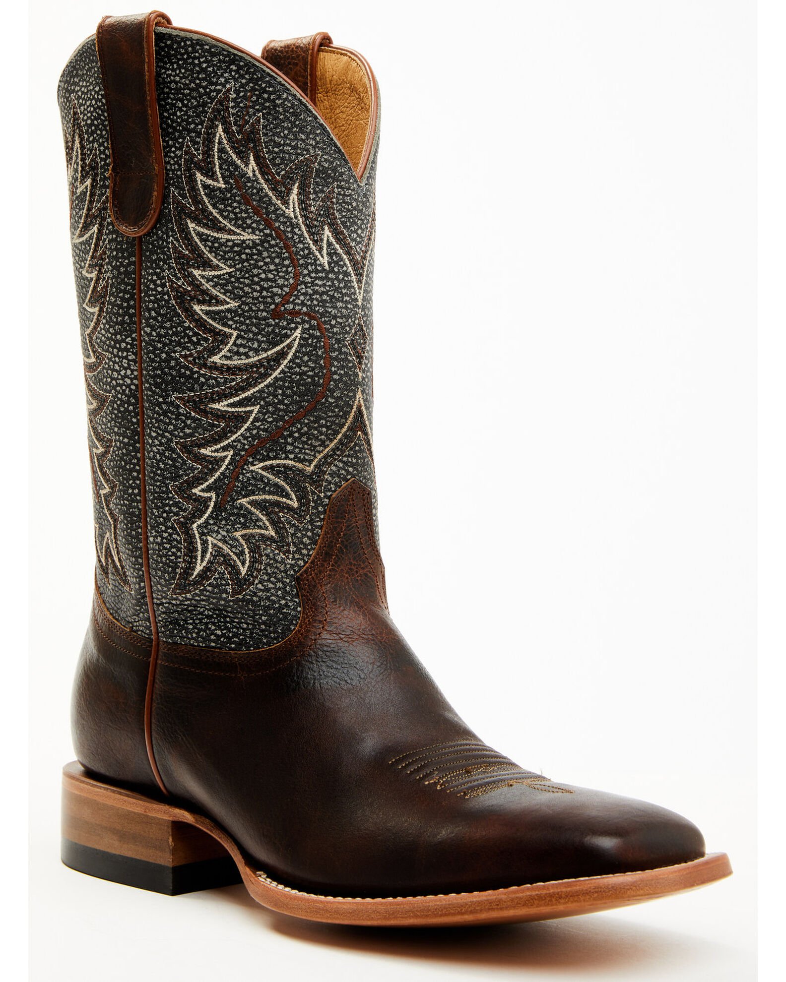 Image #2 - Cody James® Men's Montana Square Toe Western Boots, Brown, hi-res