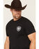 Image #3 - Ariat Men's Silo Charge Short Sleeve Graphic T-Shirt, Black, hi-res