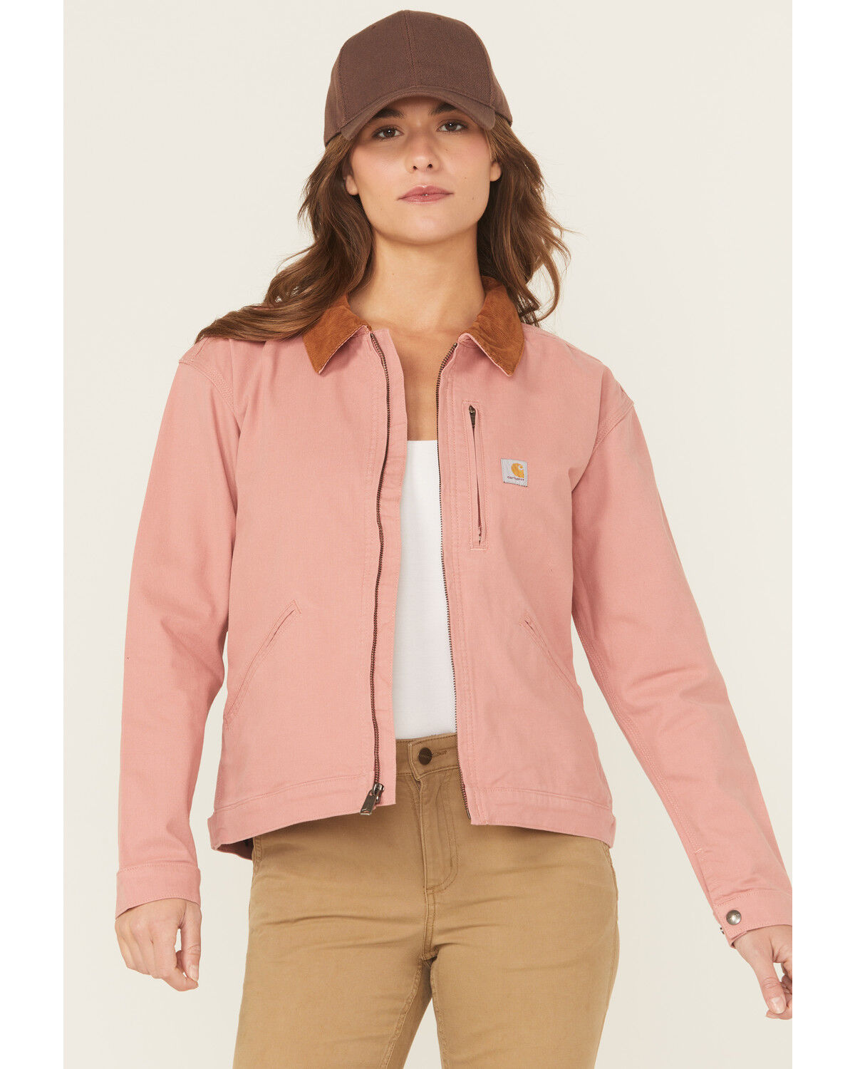 Image #1 - Carhartt Women's Rugged Flex® Loose Fit Canvas Detroit Jacket, , hi-res