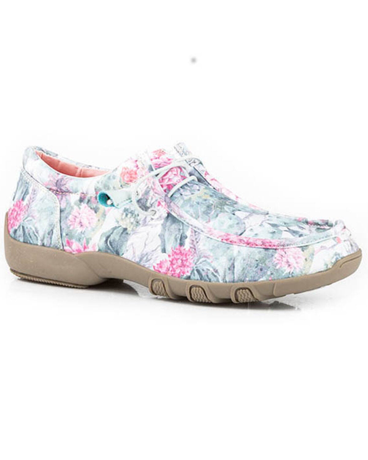 Roper Women's Chillin' Cactus Casual Shoes - Moc Toe, Green, hi-res