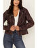 Image #3 - Mauritius Women's Christy Scatter Star Leather Jacket, Burgundy, hi-res