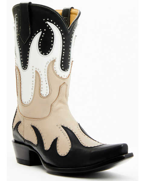 Yippee Ki Yay by Old Gringo Women's Fire Soul Western Boots - Snip Toe, Black/white, hi-res