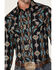 Rock & Roll Denim Men's Vertical Southwestern Print Long Sleeve Snap Western Shirt , Black, hi-res
