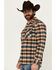 Image #2 - Pendleton Men's Wyatt Plaid Print Long Sleeve Snap Western Shirt, Tan, hi-res