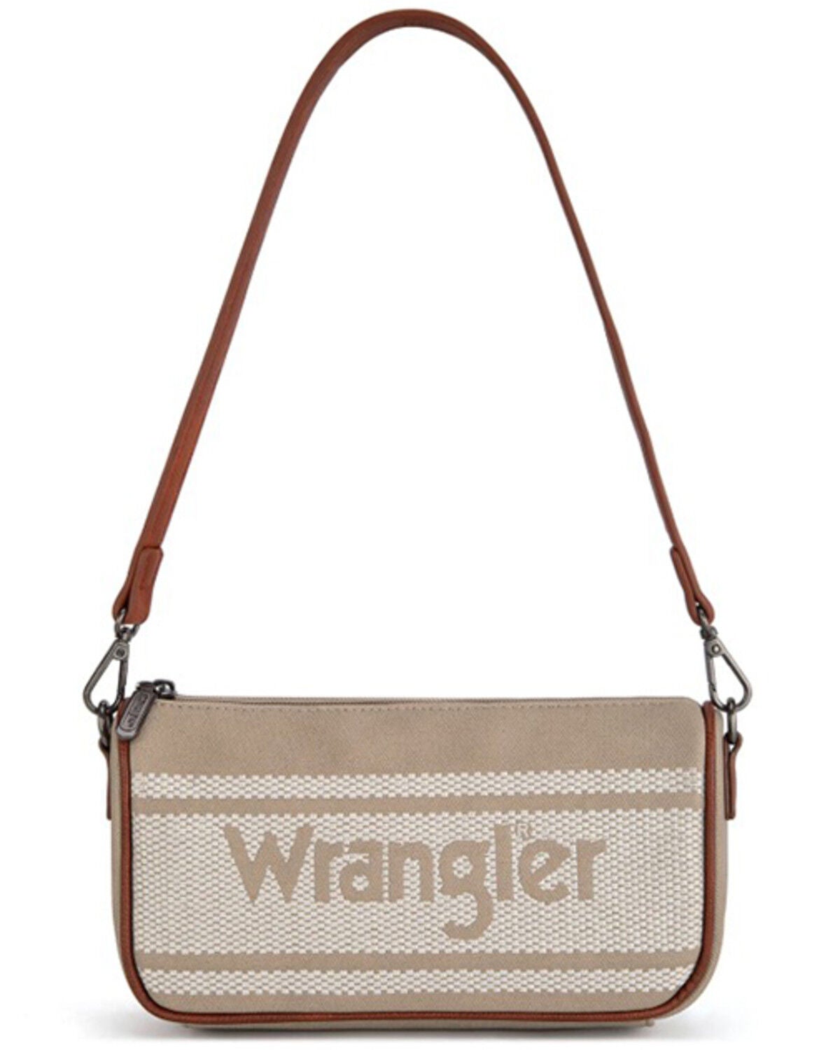 Wrangler Women's Logo Hobo Shoulder Bag, Beige, hi-res