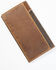 Cody James Men's Ostrich Tooled Checkbook Wallet, Brown, hi-res