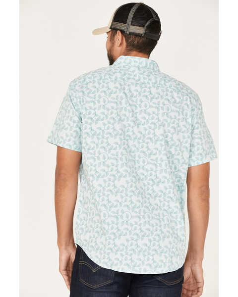 Image #4 - Levi's Men's Classic Swirly Floral Print Short Sleeve Button Down Shirt , Blue, hi-res