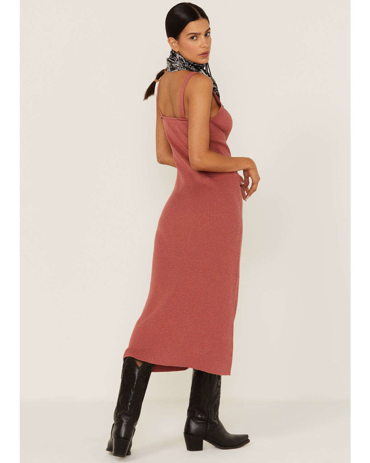 Image #4 - Tasha Polizzi Women's Helena Rib Knit Midi Dress, Grey, hi-res