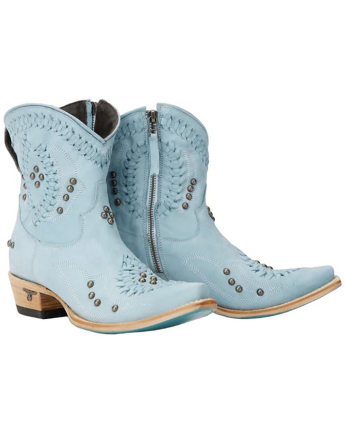 Lane Women's Cossette Western Booties - Snip Toe, Blue, hi-res