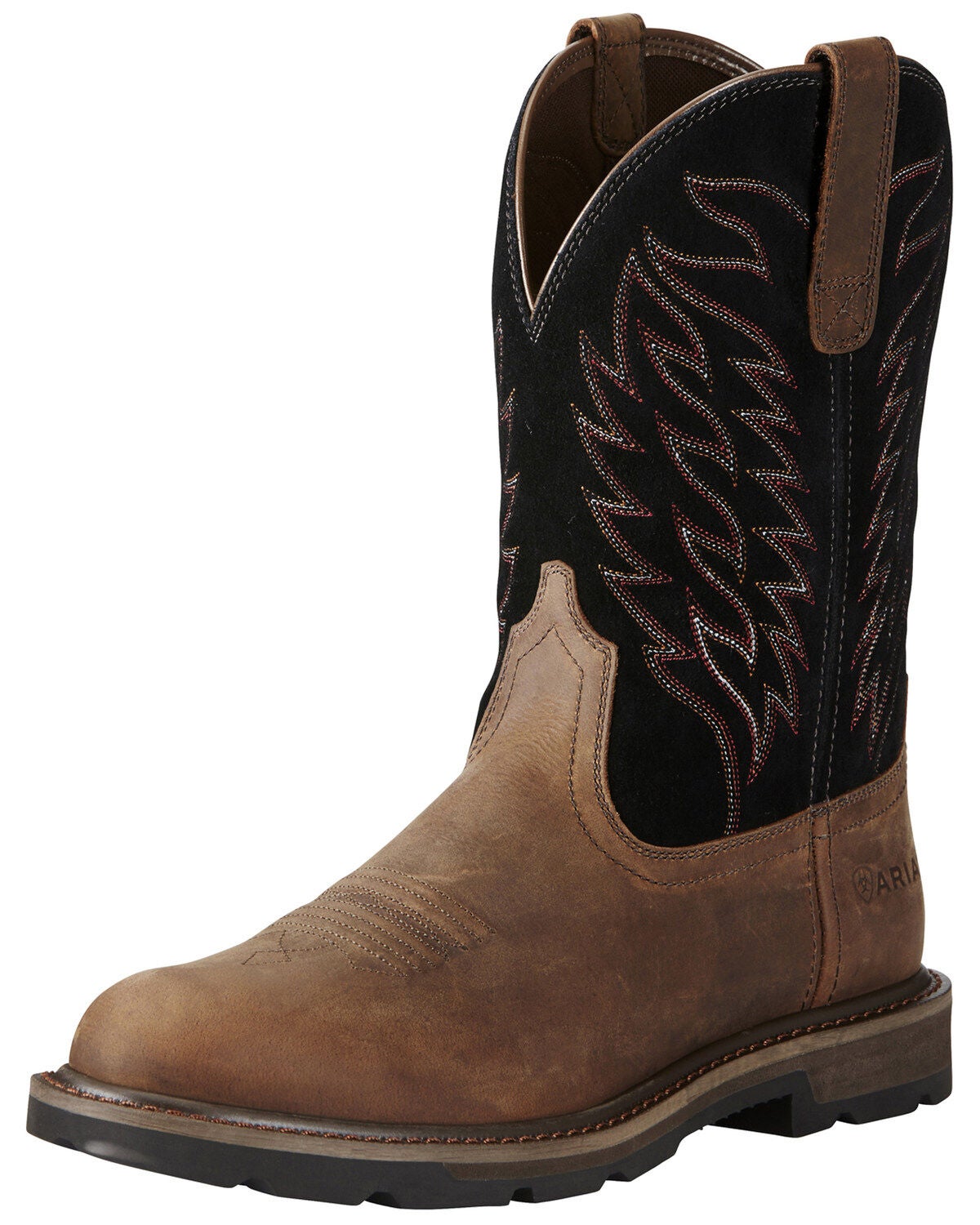 Image #1 - Ariat Men's Groundbreaker Pull-On Western Work Boots - Soft Toe, , hi-res