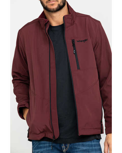 Image #4 - Wrangler Men's Trail Fleece Lined Zip Front Jacket , Burgundy, hi-res