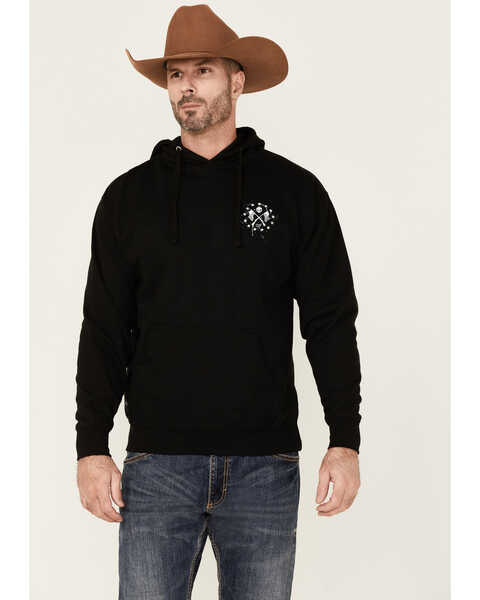 Howizter Men's American Patriot Sons Of Liberty Graphic Hooded Sweatshirt , Black, hi-res