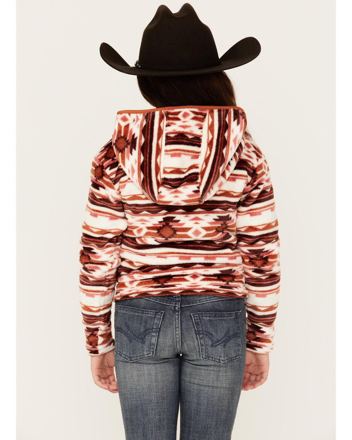 Image #4 - Shyanne Girls' Bailey Po Southwestern Print Polar Fleece Hoodie, , hi-res