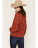 Image #4 - Lovestitch Women's Long Sleeve Button-Down Peasant Blouse, Rust Copper, hi-res