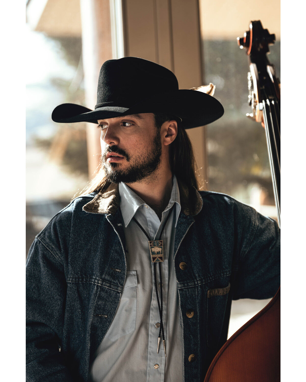 Image #3 - Montana Silversmiths X Ian Munsick White Buffalo Bolo Tie, Multi, hi-res