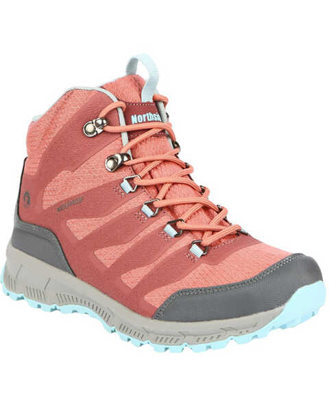 Northside Women's Mid Waterproof Lace-Up Hiking Work Boots , Mahogany, hi-res