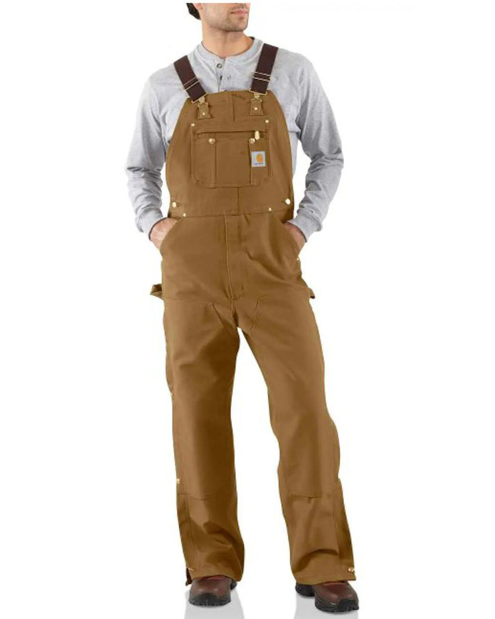 Men's Carhartt Brown Duck Bib Overalls