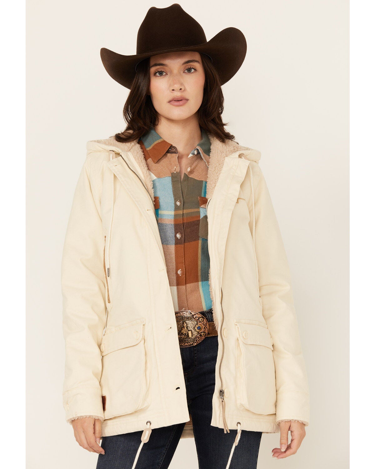 Kimes Ranch Women's Awa Sherpa Lined Jacket, Natural, hi-res