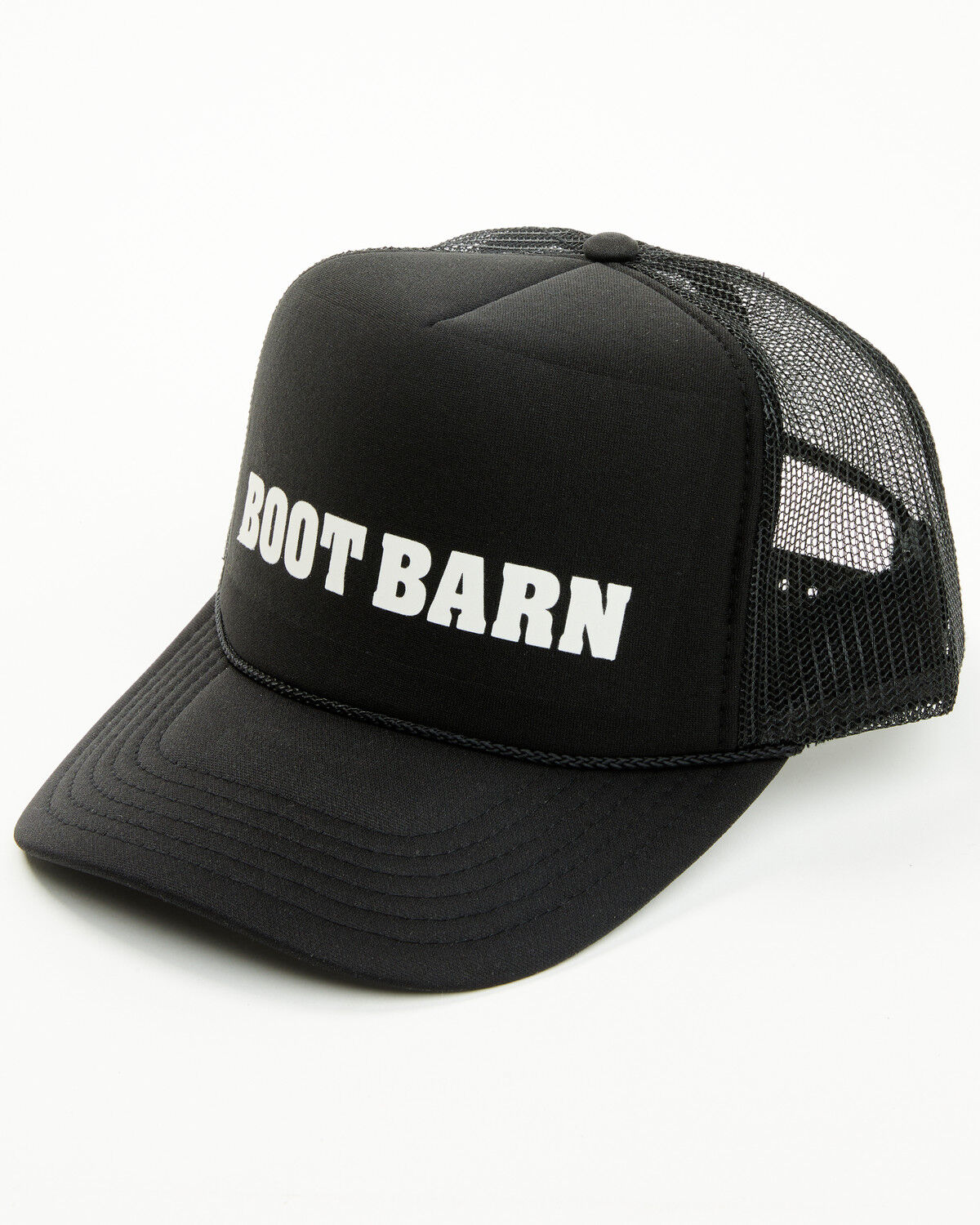 Image #3 - Boot Barn Logo Trucker Cap, Black, hi-res