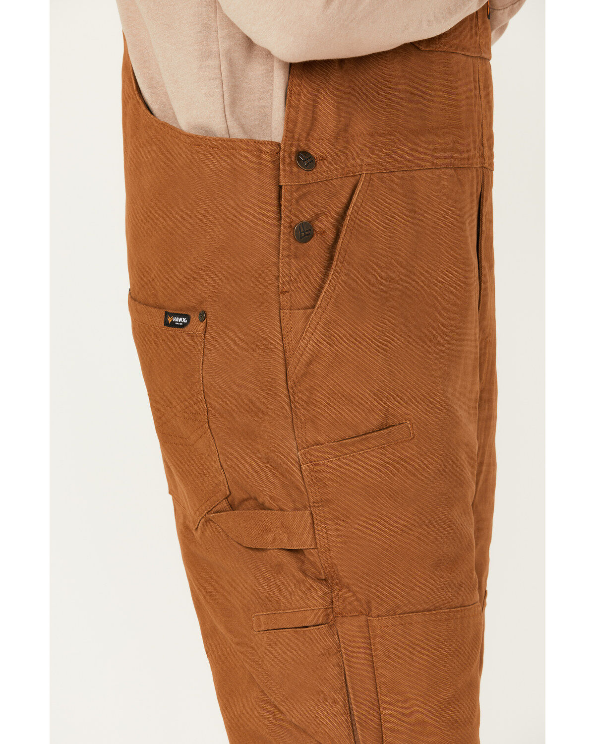 Image #2 - Hawx Men's Tillman Insulated Duck Bib Overalls, Rust Copper, hi-res