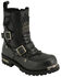 Image #1 - Milwaukee Leather Men's Tactical Buckle Logger Motorcycle Boots Round Toe - Extended Sizes, Black, hi-res