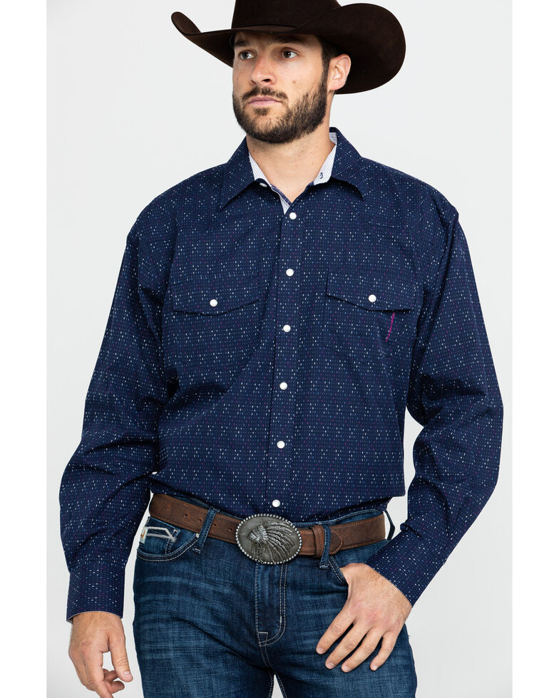 Resistol Men's Liberty Grove Geo Print Long Sleeve Western Shirt | Boot ...