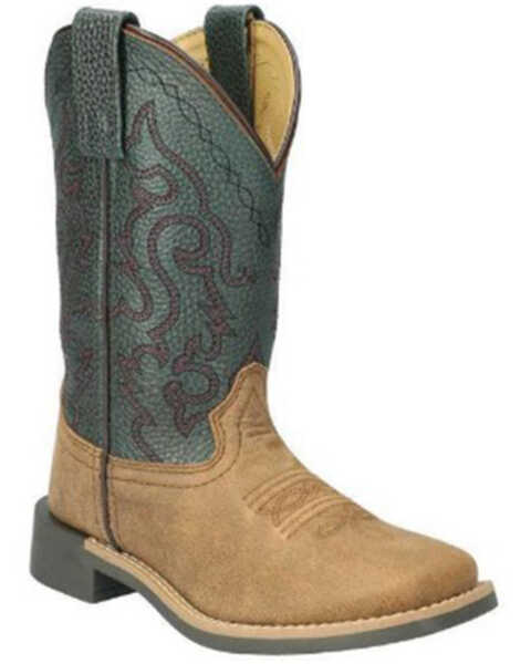 Smoky Mountain Boys' Midland Western Boots - Broad Square Toe , Brown, hi-res