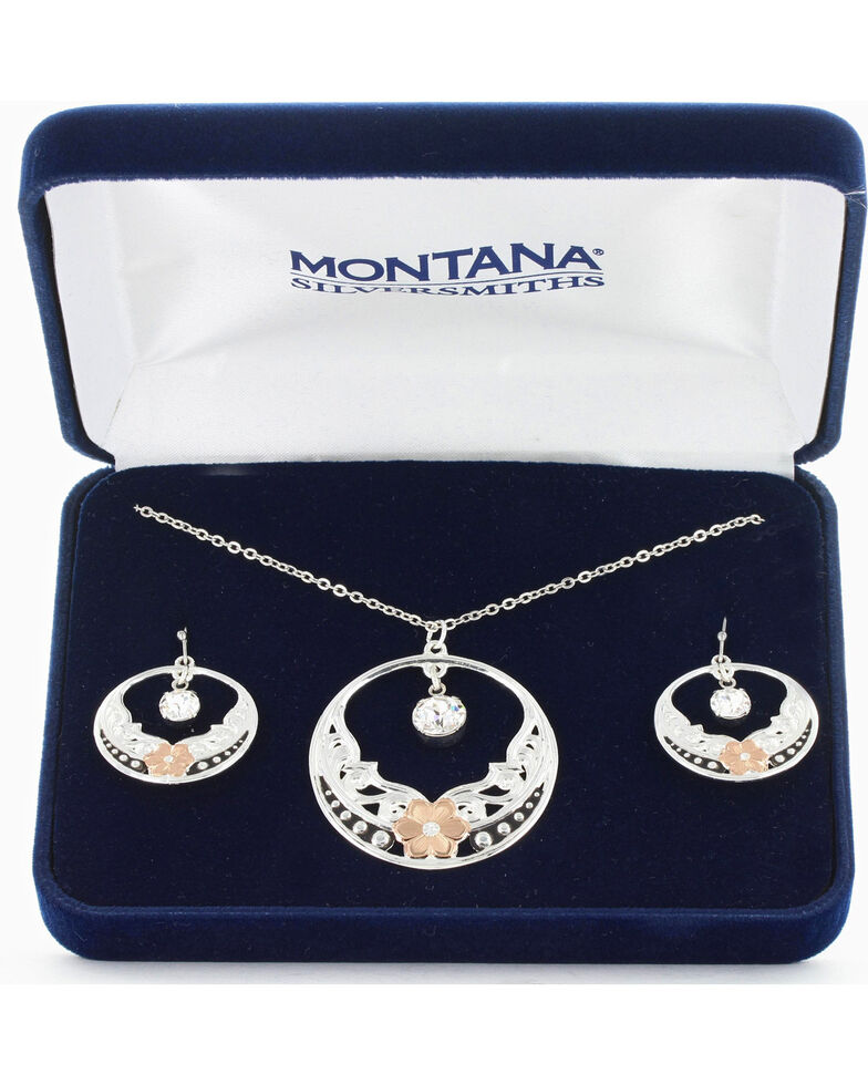 Montana Silversmiths Women's Evening Star's Wild Rose Jewelry Set
