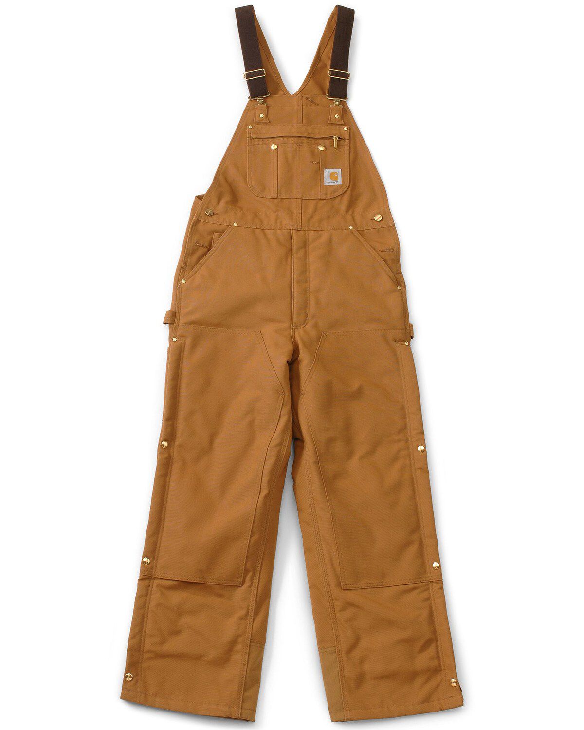 Image #1 - Carhartt Lined Duck Bib Overalls - Reg, Big. Up to 50" waist, , hi-res