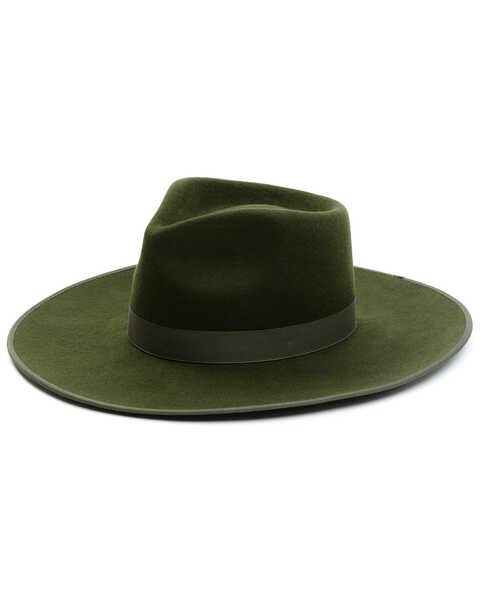 Lack Of Color Women's Forest Mirage Rancher Wool Felt Western Hat , Olive, hi-res