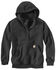 Image #1 - Carhartt Men's Rain Defender Paxton Hooded Zip Work Sweatshirt, Charcoal, hi-res