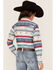 Image #4 - Roper Girls' West Made Southwestern Stripe Print Long Sleeve Western Snap Shirt, , hi-res