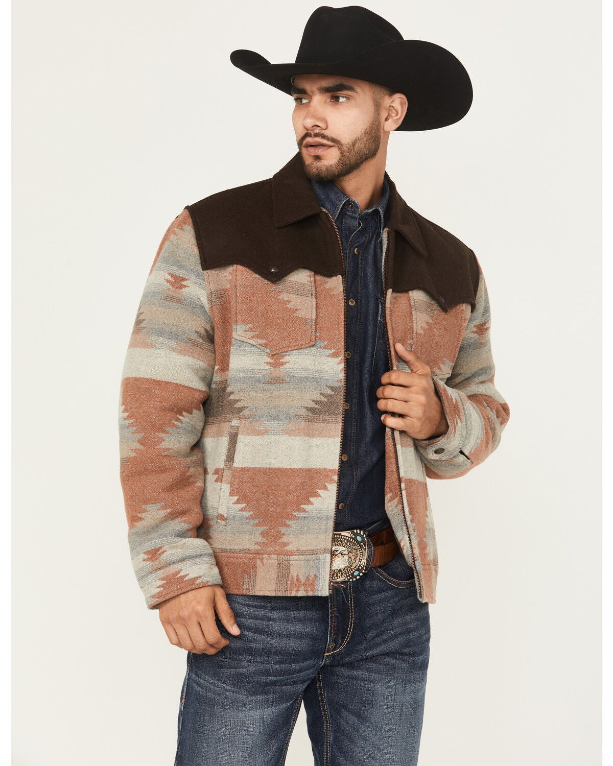 Cripple Creek Men's Southwestern Print Quilt Lined Concealed Carry