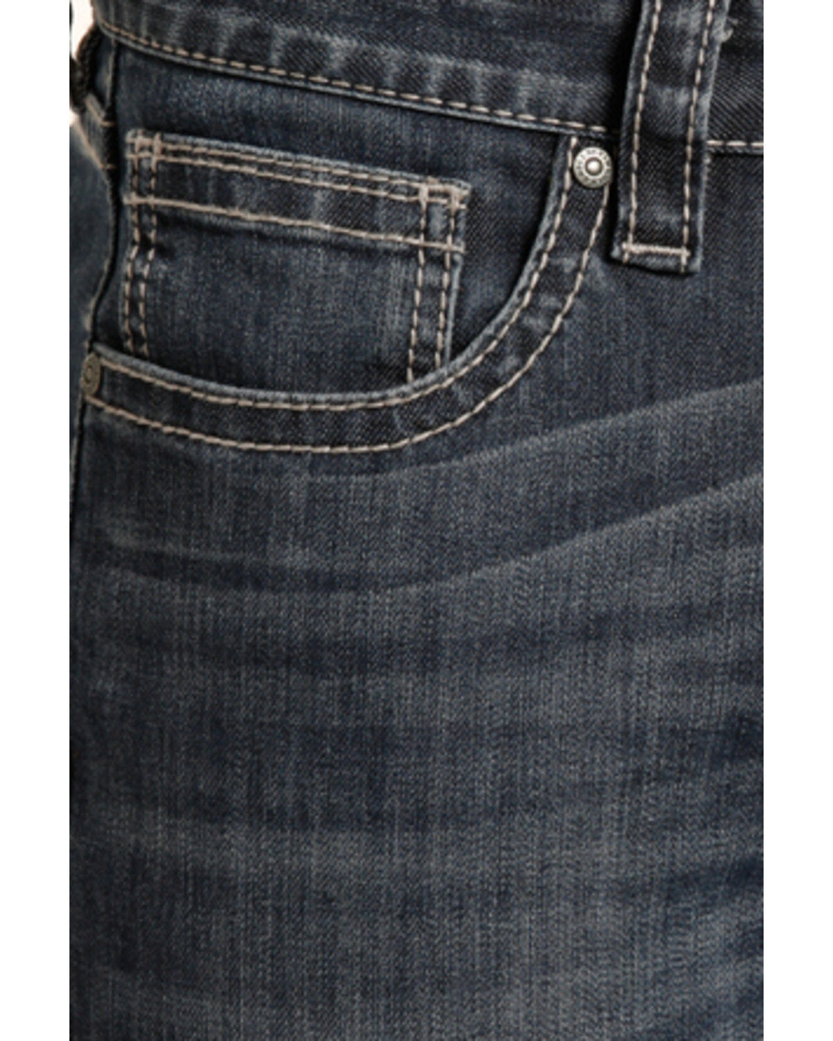 Image #5 - Rock & Roll Denim Men's Small "V" Reflex Revolver Slim Straight Jeans, Indigo, hi-res