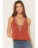 Image #1 - Shyanne Women's Evers Embroidered Cami, Brick Red, hi-res