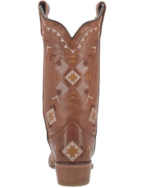 Dingo Women's Mesa Southwestern Embroidered Leather Western Boot - Square Toe, Tan, hi-res