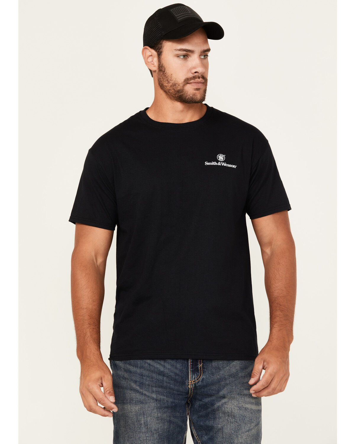 Product Name:  Smith & Wesson Men's Eagle Spade Playing Card Short Sleeve Graphic T-Shirt